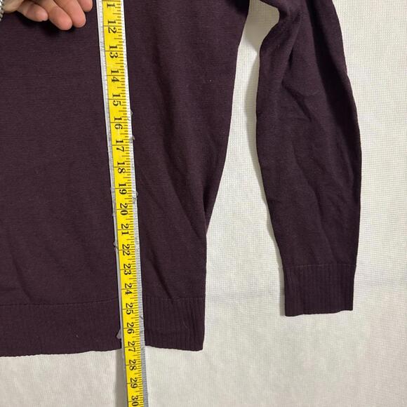 Smartwool Men's Size Medium Wine Red Merino Wool 1/4 Zip Long Sleeve Sweater - Picture 8 of 9